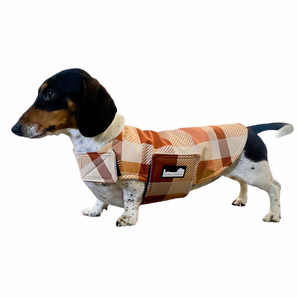Waterproof Dog Jacket Rain Coat - Water Wind Resistant Small Vest - Caramel-1